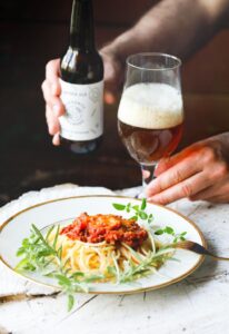 Bier passt zu Pasta