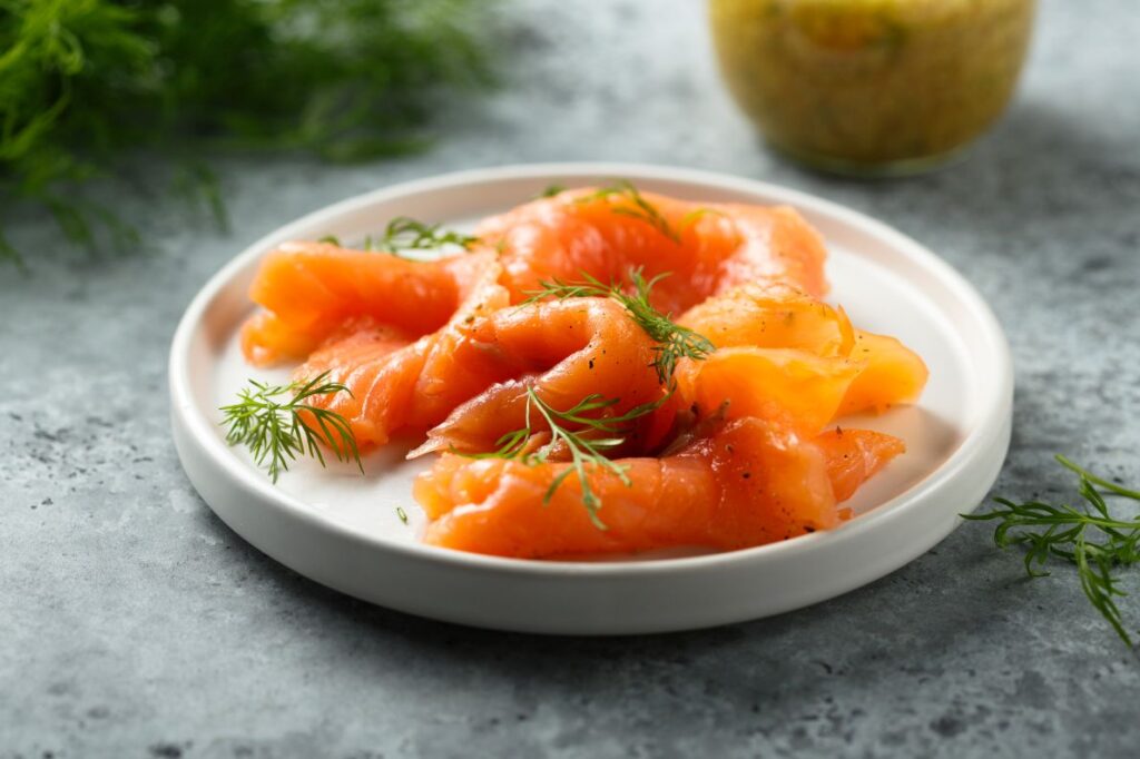 geräucherter Lachs smoked salmon