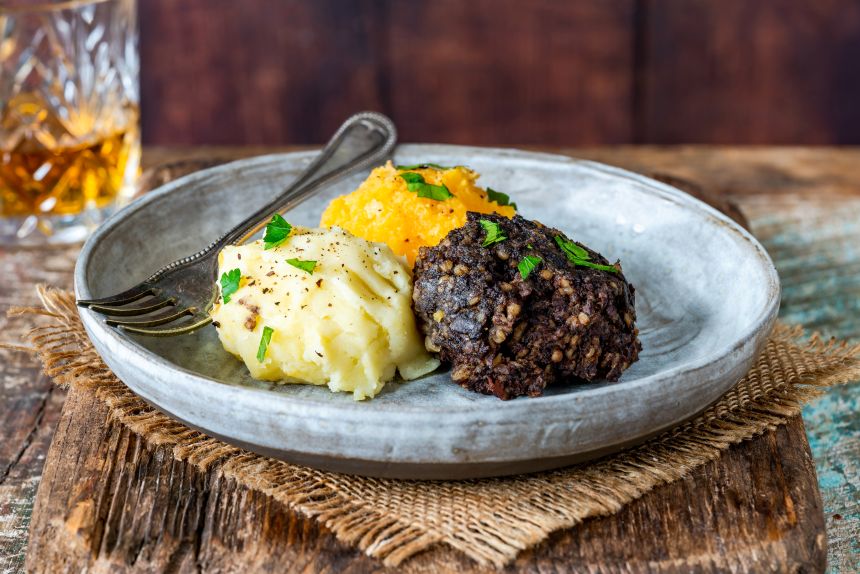 Bier passt zu Kartoffel haggis potato Bier beer